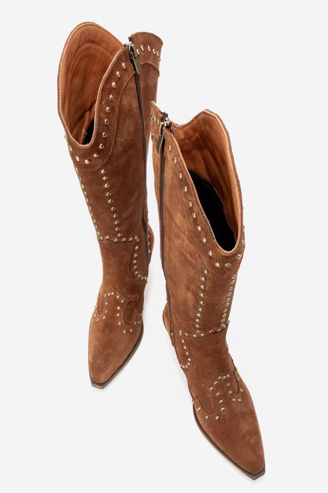 kadin-deri-zimba-detayli-western-cizme-TABA SUET-HKN1608-0101796_0